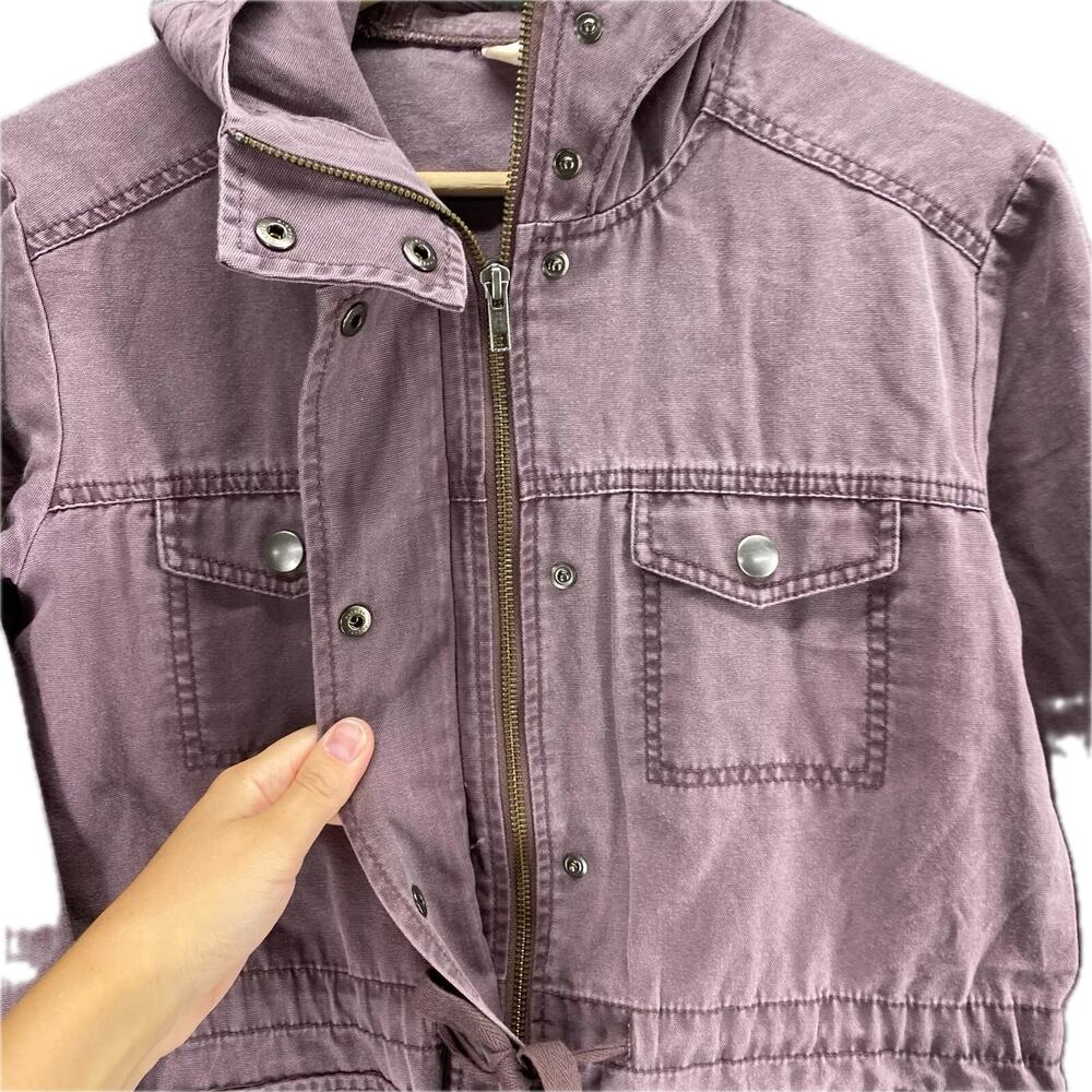 Nordstrom's bp Muted Maroon Hooded Field Utility Cargo Jacket Size Small - Picture 7 of 16